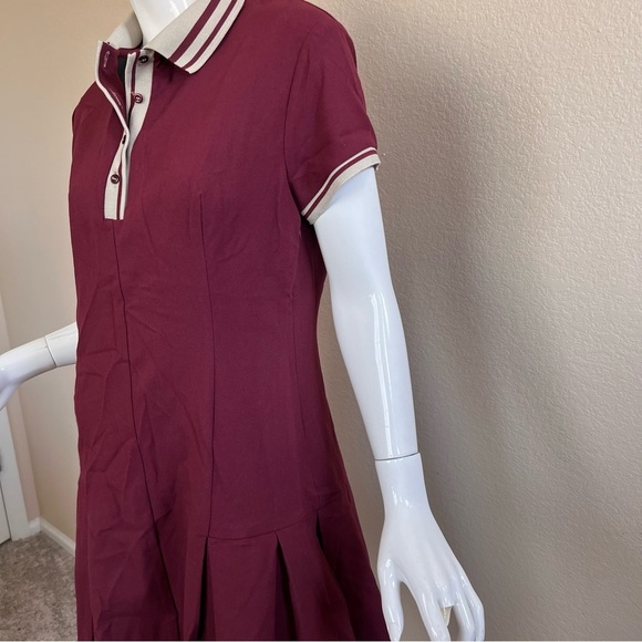 Zara Blogger Fave!! Burgundy Polo Mini Dress - Picture 5 of 10